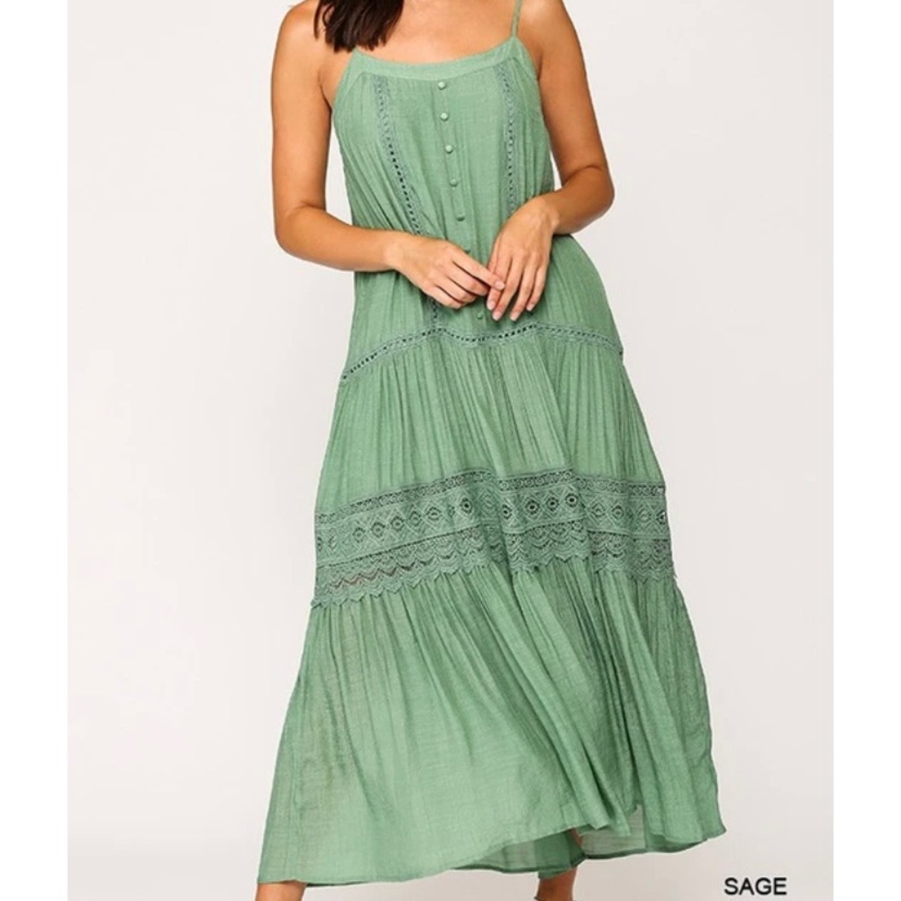 NWT sage ‘Natural Love Maxi’ Dress